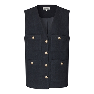 Lollys Laundry Edel Vest SS Dark Navy